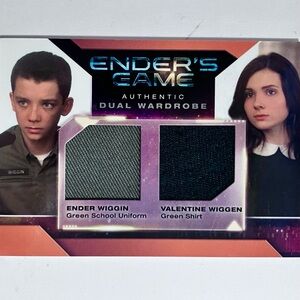 Rare ENDER’S GAME Dual Fabric COSTUME CARD / Asa Butterfield & ABIGAIL BRESLIN
